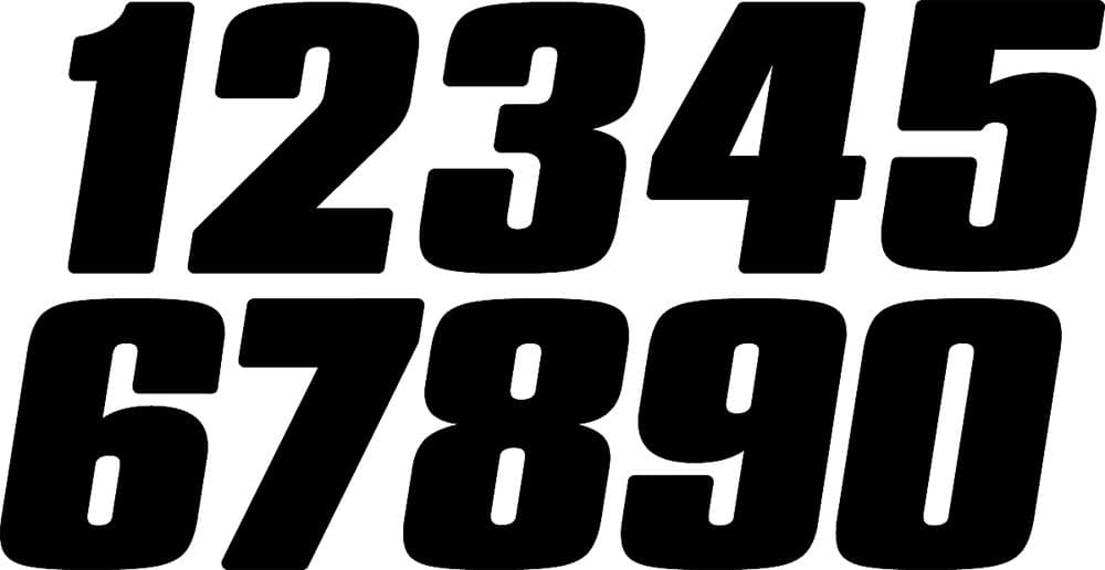 Dirt Digits #1 4" Black Digits 3/Pack