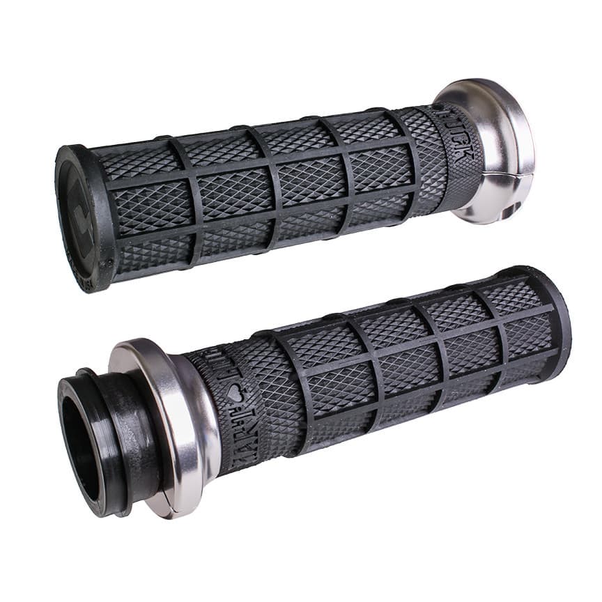 Odi Lock-On Hart-Luck Full-Waffle Black/Silver Cable 1"