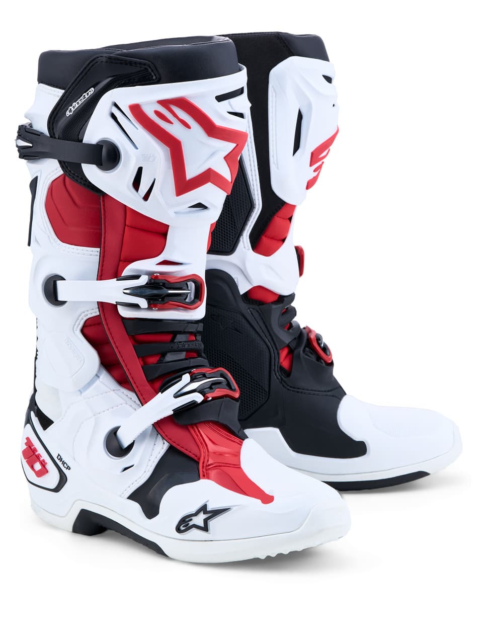 Alpinestars Tech 10 Boots White/Black/Br Red 10