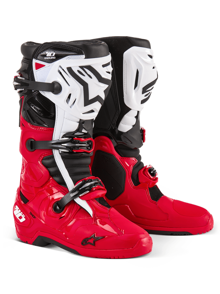 Alpinestars Tech 10 Enduro Boots Bright Red/Black/White 8