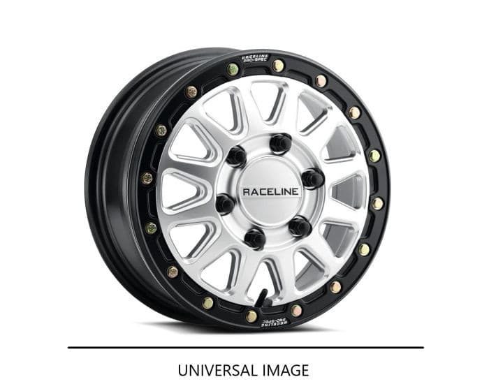 RACELINE ALPHA HYPER SILVER W/ BLK RING 15X7 4X156 +10