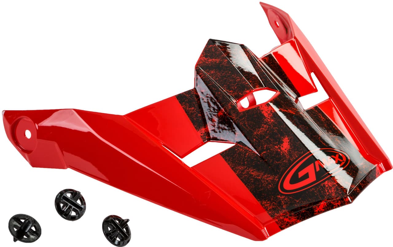 Gmax Visor W/Screws Dominant MX-46Y Red/Black/White YS-YL
