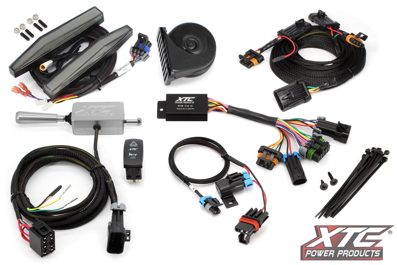 XTC Power Products Auto Turn Signal Kit W/ Billet Lever And Front Drl Lights Polaris