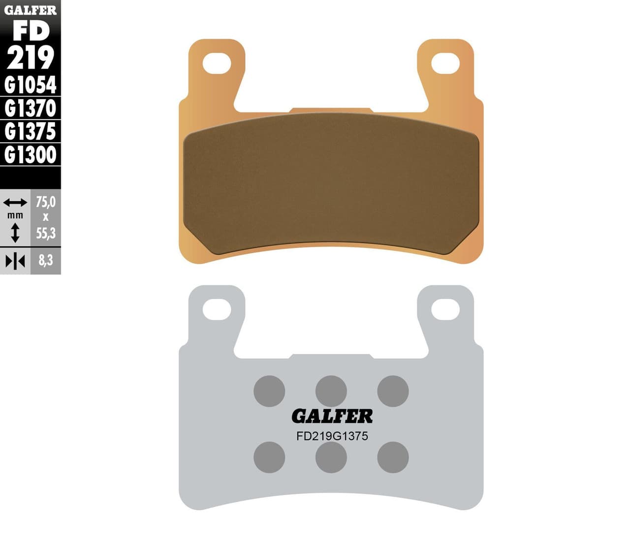 Galfer Brake Pads Sintered Ceramic FD219G1375