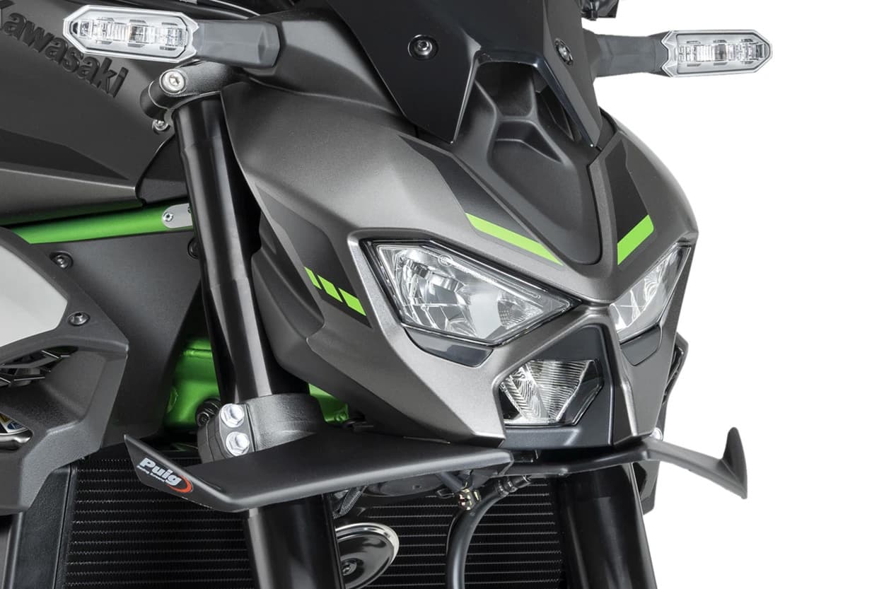 Puig Downforce Front Spoiler Matte Black Kawasaki