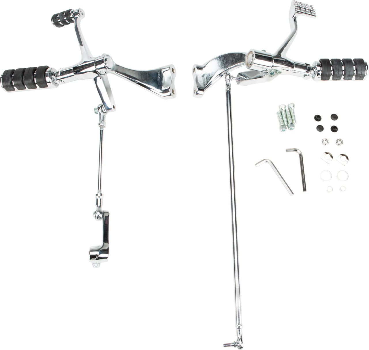 HardDrive Forward Control Kit XL 04-13 Chrome W/Rubber Band Pegs