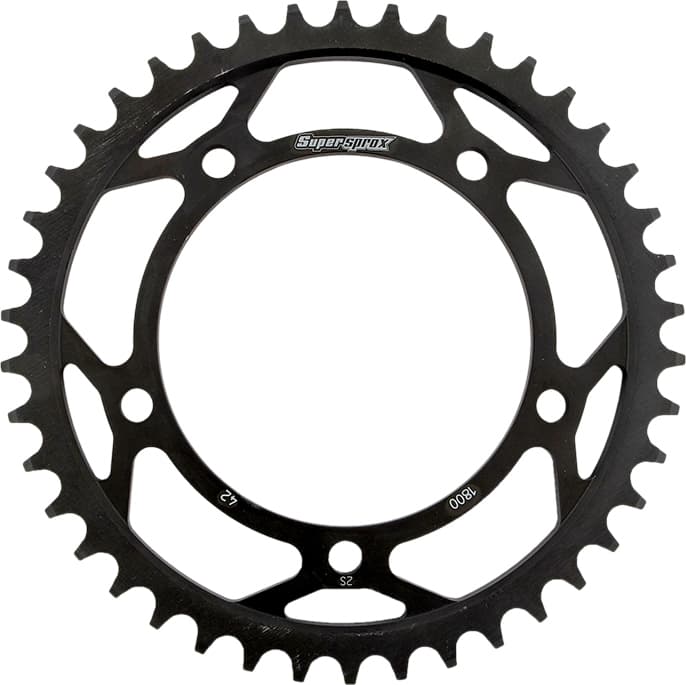 Supersprox Rear Sprocket Steel 42T-530 Black Suzuki
