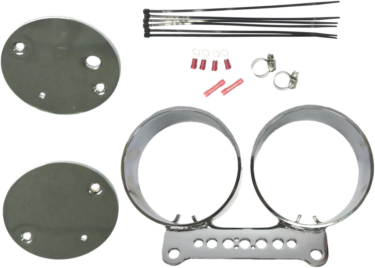 HardDrive Dual Gauge Mount Bracket Kit Chrome