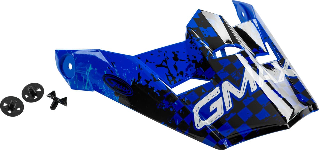 Gmax Visor W/Screws ANIM8 MX-46Y ANIM8 Blue/Silver/Black YS-YL