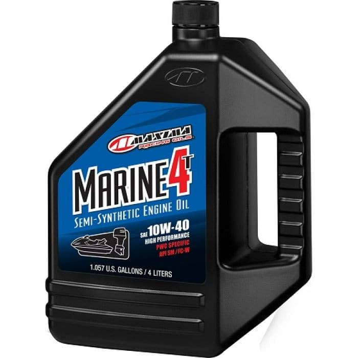 Maxima Marine Semi-Syn Oil 10W40 4T 1 Gal (4/CASE Sold Each)