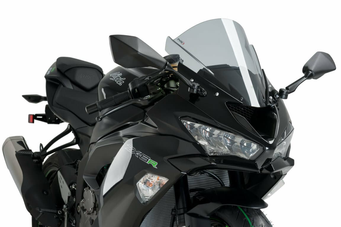 Puig Windscreen Racing Smoke Kawasaki