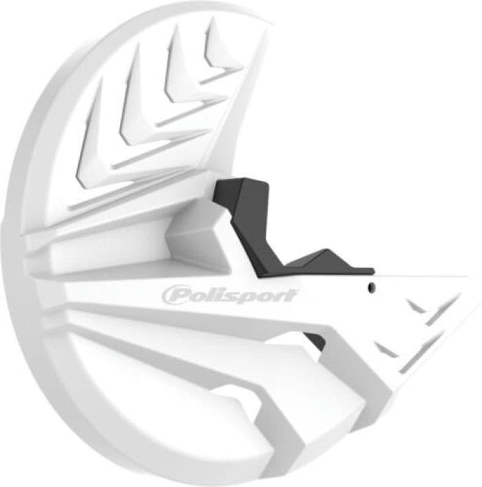 POLISPORT DISK & BOTTOM FORK PROTECTOR WHITE/BLACK