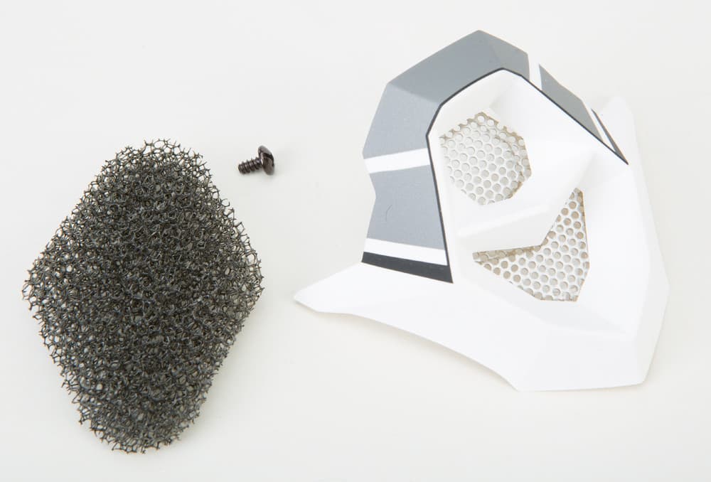 Gmax Mouth Vent Step Matte Silver/White MX-86