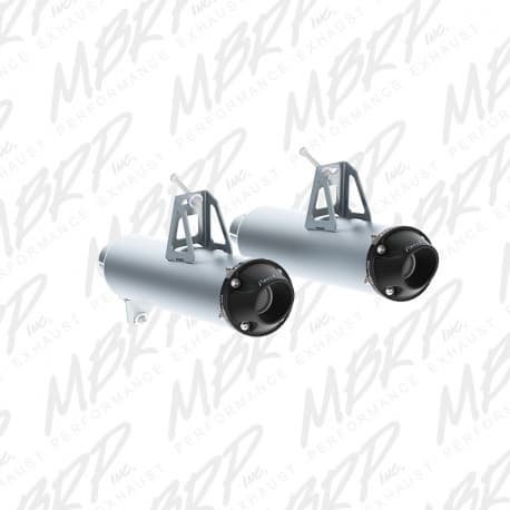 Mbrp Dual Slip-On System W/ Performance Muffler Black Tip
