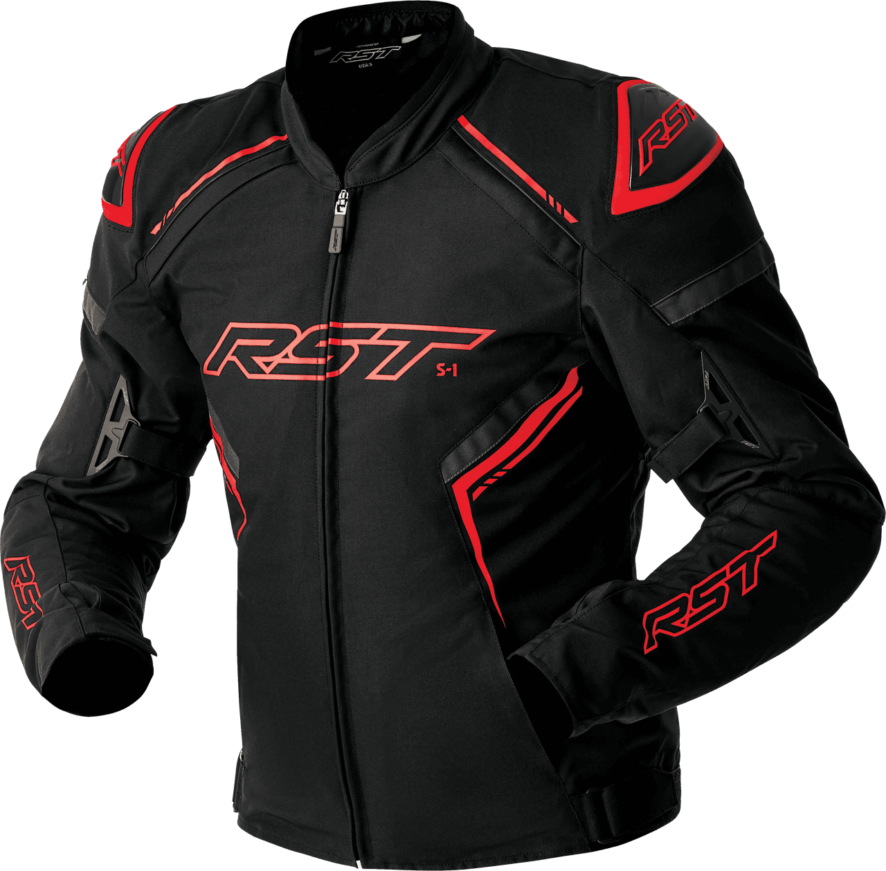 RST S1 D3O Textile Jacket Black/Grey/Red 3X