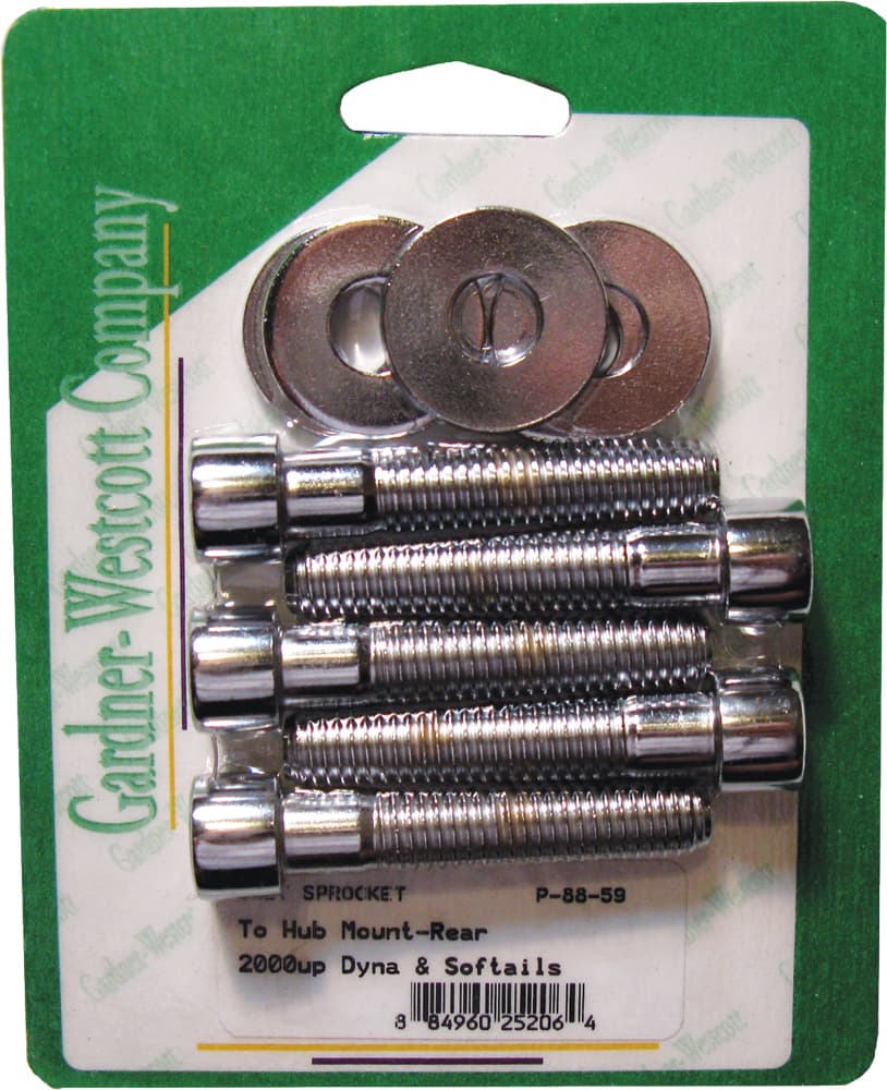 Gardnerwestcott Pulley Bolts Polished FXD/FLST00-06/ FLH/FLT04-06