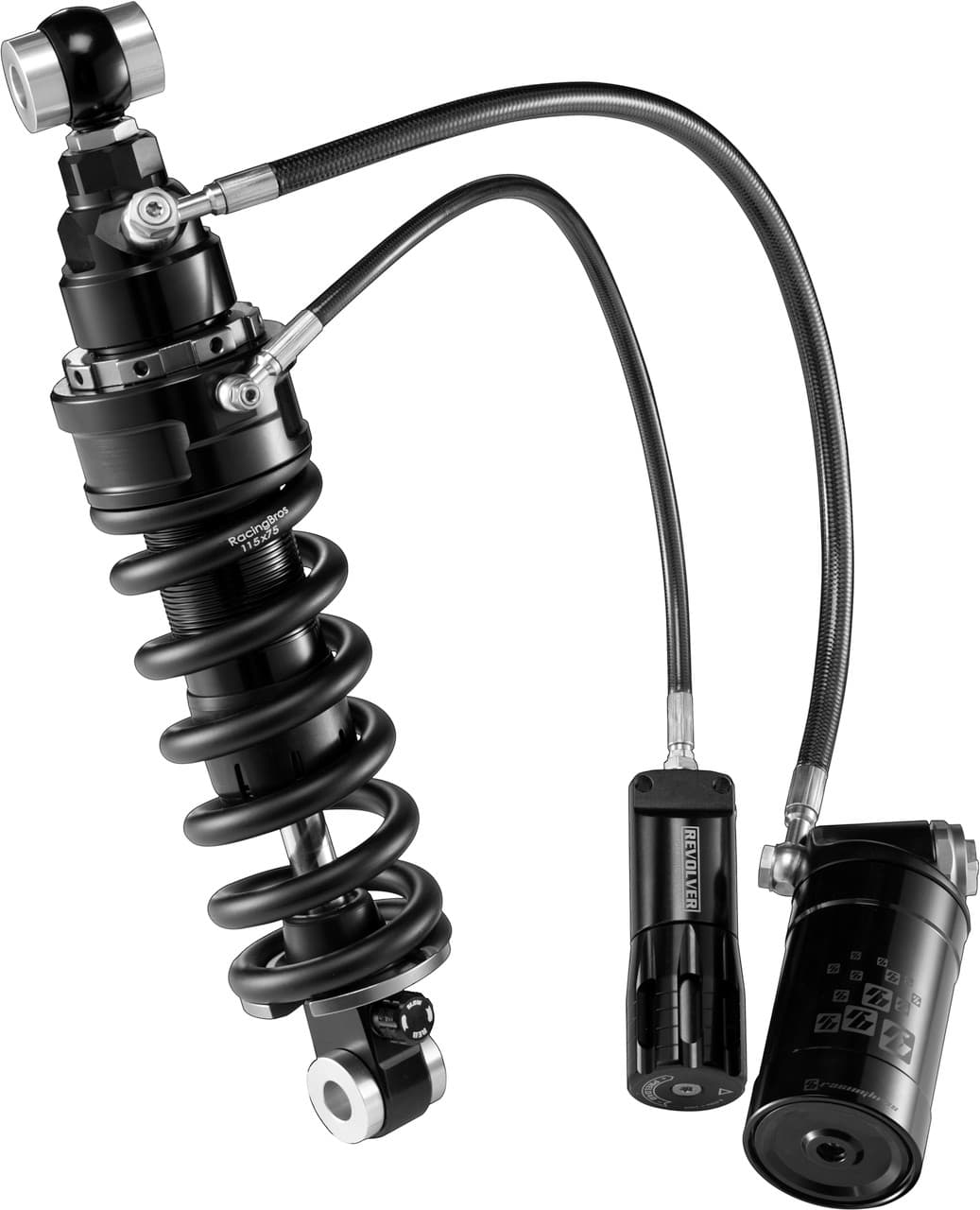 M8 SOFTAIL REMOTE RESV. SHOCK 12.5" W/ PRELOAD ADJUSTABLE