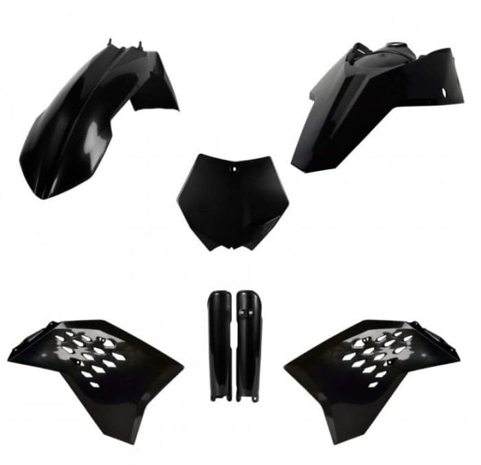 POLISPORT REPLICA PLASTIC KIT,FULL KIT KTM BLACK