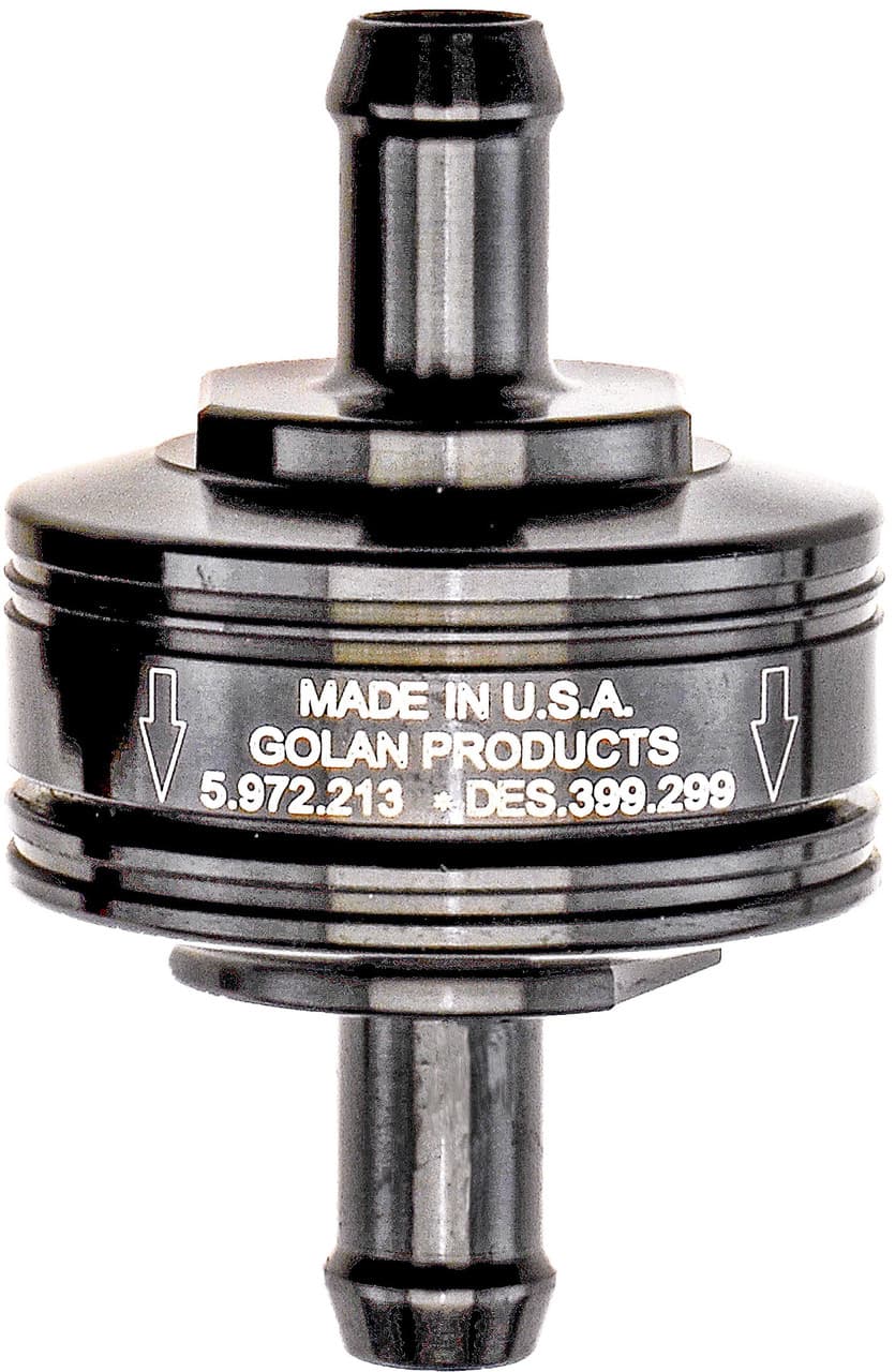 Golan Super Mini Fuel Filter Black 5/16" Barb Fitting