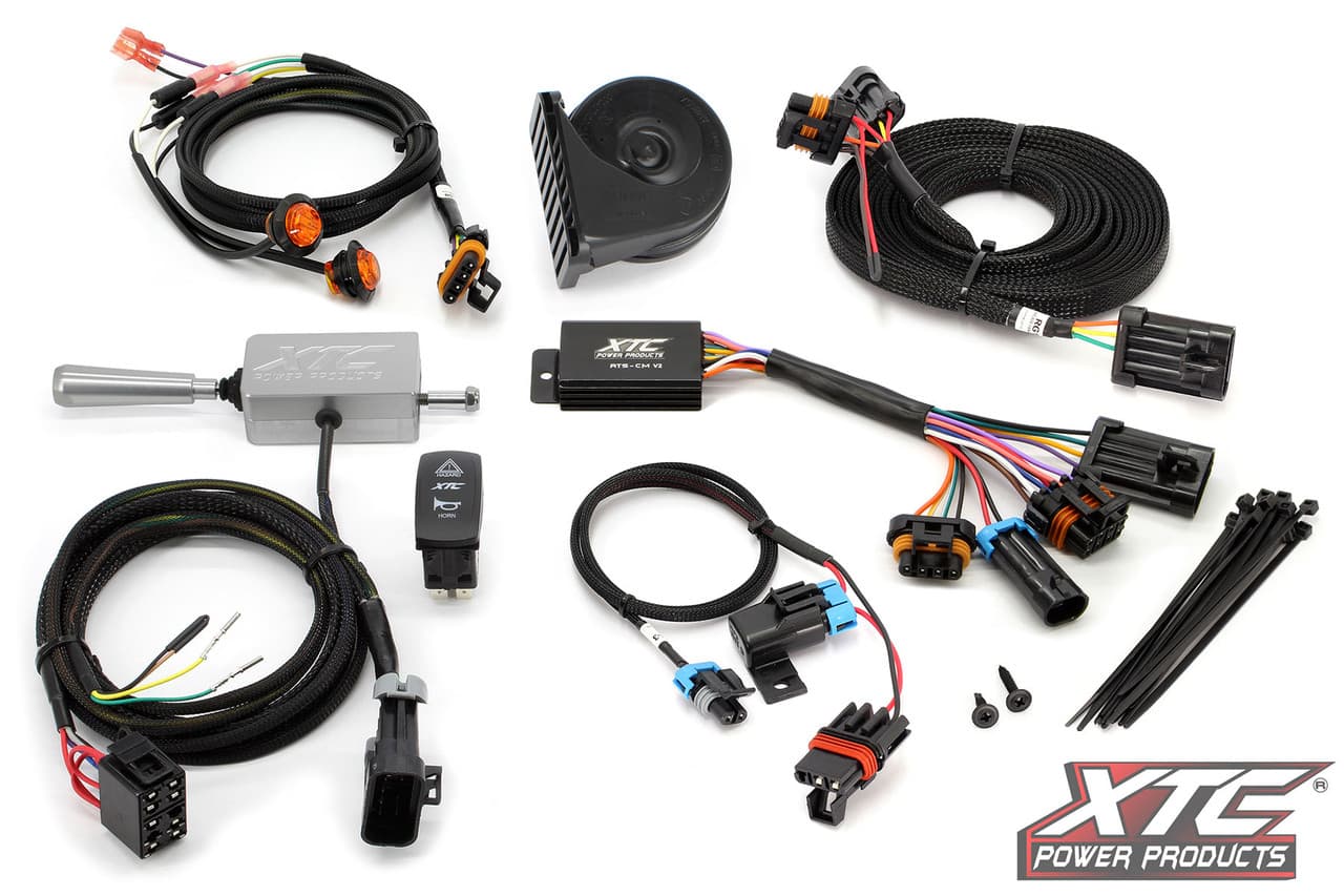 XTC Power Products Auto Turn Signal Kit W/ Billet Lever And Front Drl Lights Polaris