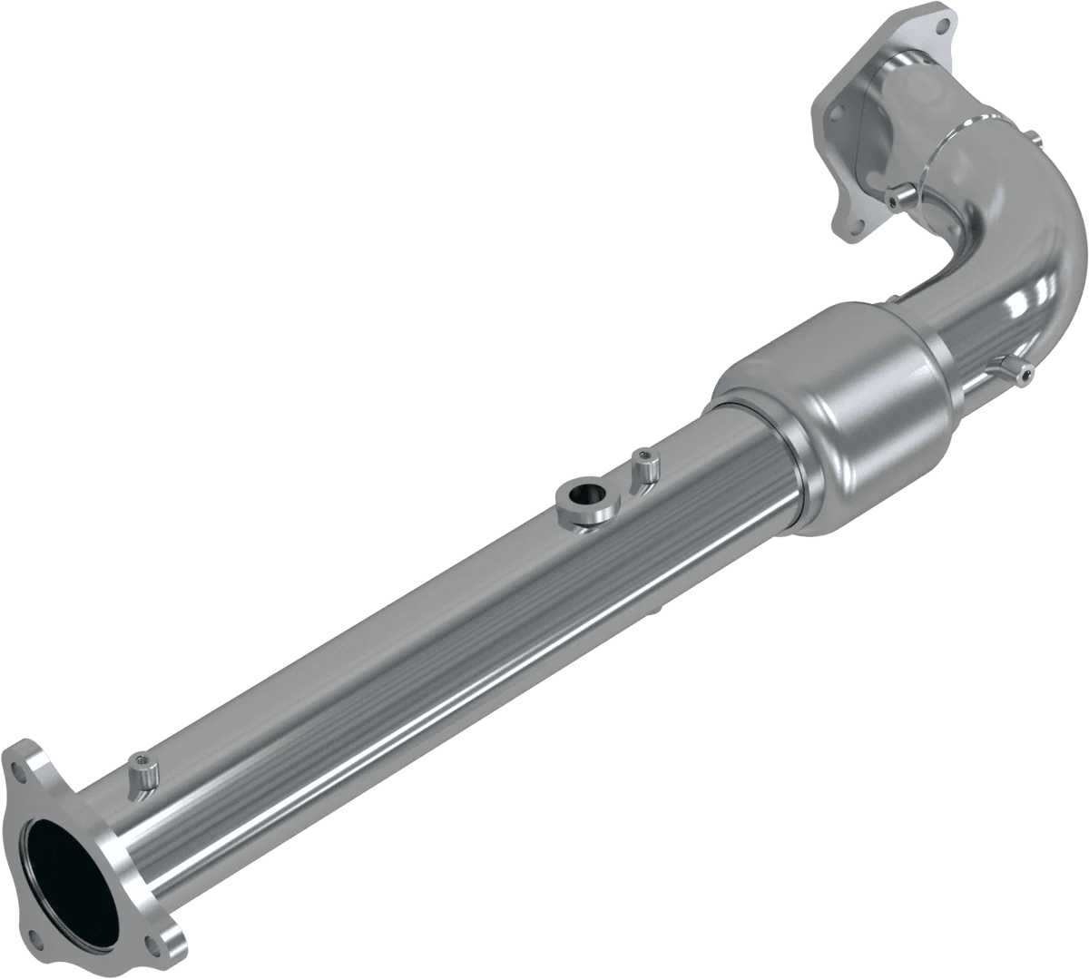 SINGLE SLIP-ON 2.5" RACE PIPE CHROME