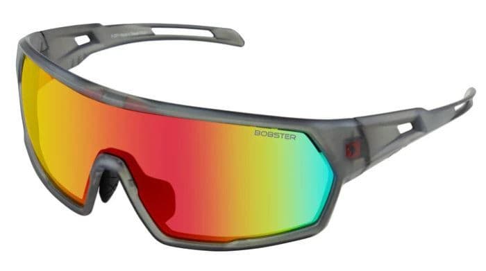 BOBSTER SPEED SUNGLASSES, MATTE CLEAR GRAY FRAME, SMOKED CRIMS