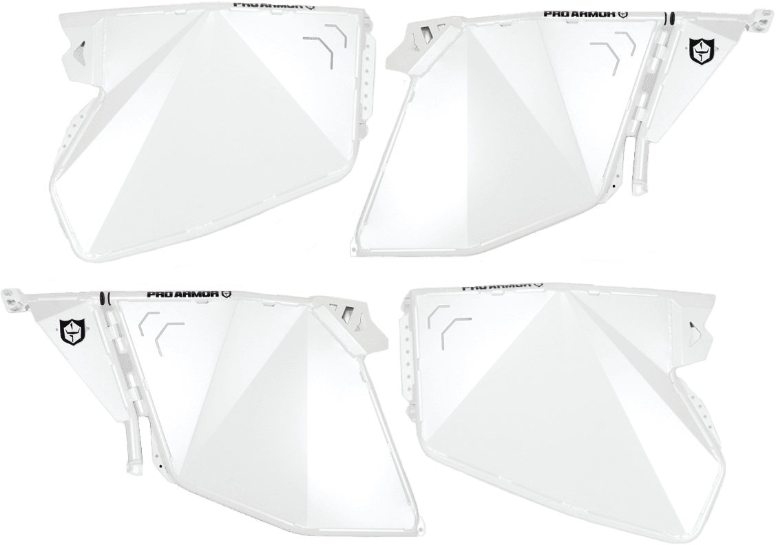 Pro Armor Traditional Half Doors Matte White Pearl Polaris