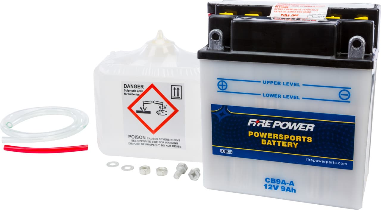Fire Power Battery W/Acid CB9A-A 12V Heavy Duty