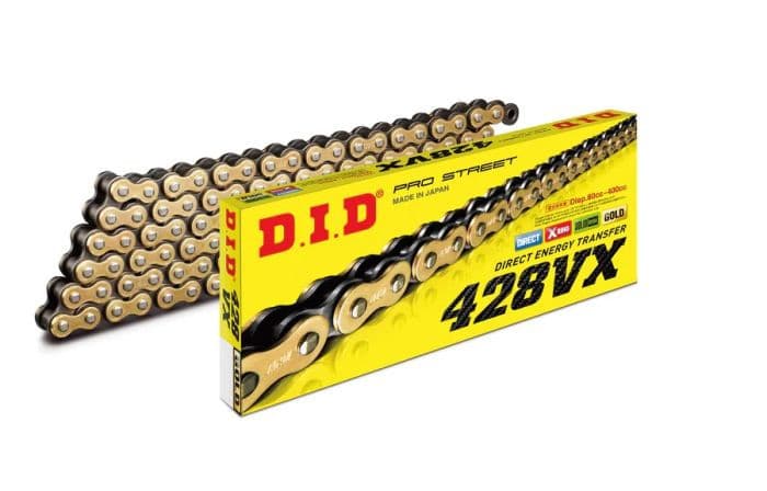 D.I.D X-RING CHAIN 428VX GOLD & BLACK 150FT
