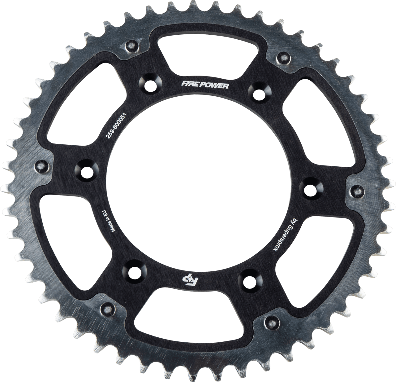 Fire Power Rear Sprocket Hybrid 51T Black/Sil