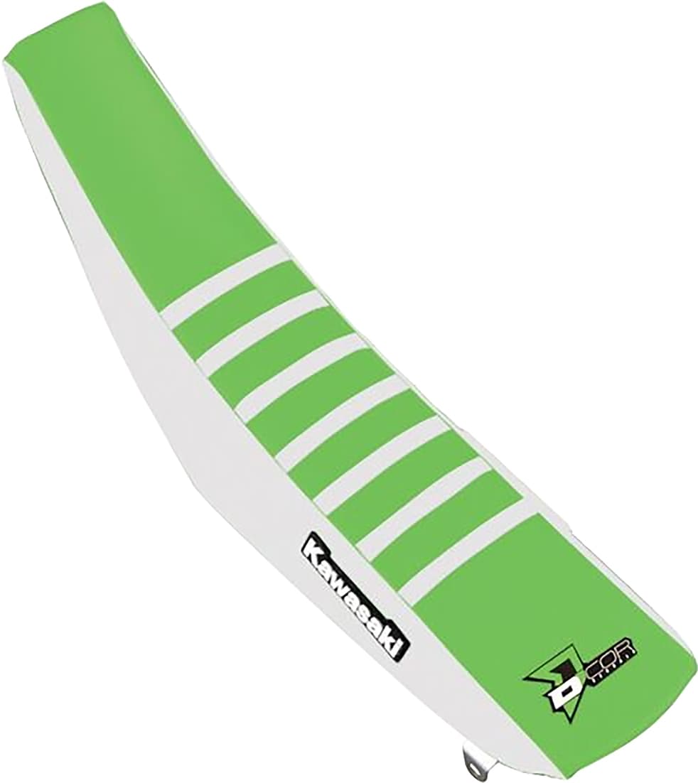 D-Cor Seat Cover Green/White Green Ribs KX450