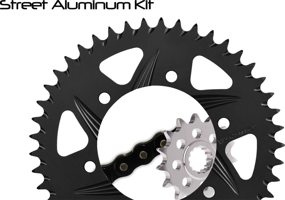 Vortex Sprocket/Chain Kit Stl/Alu 15/42T Black SX3 520-112L Black