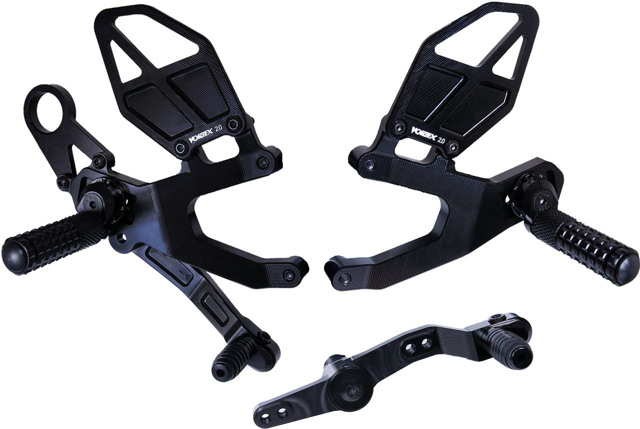 Vortex Rear Set Complete Black BMW