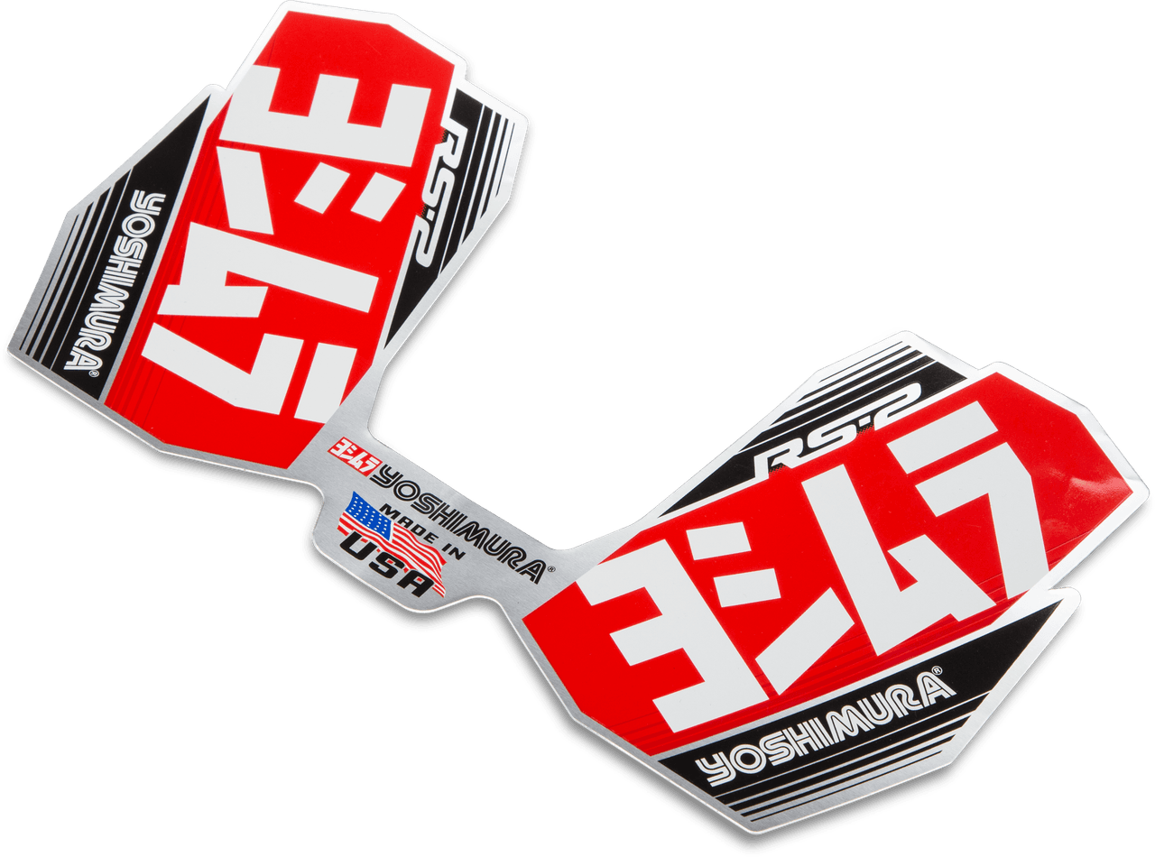 Yoshimura Muffler Logo Decal RS-2 Off-Road V2