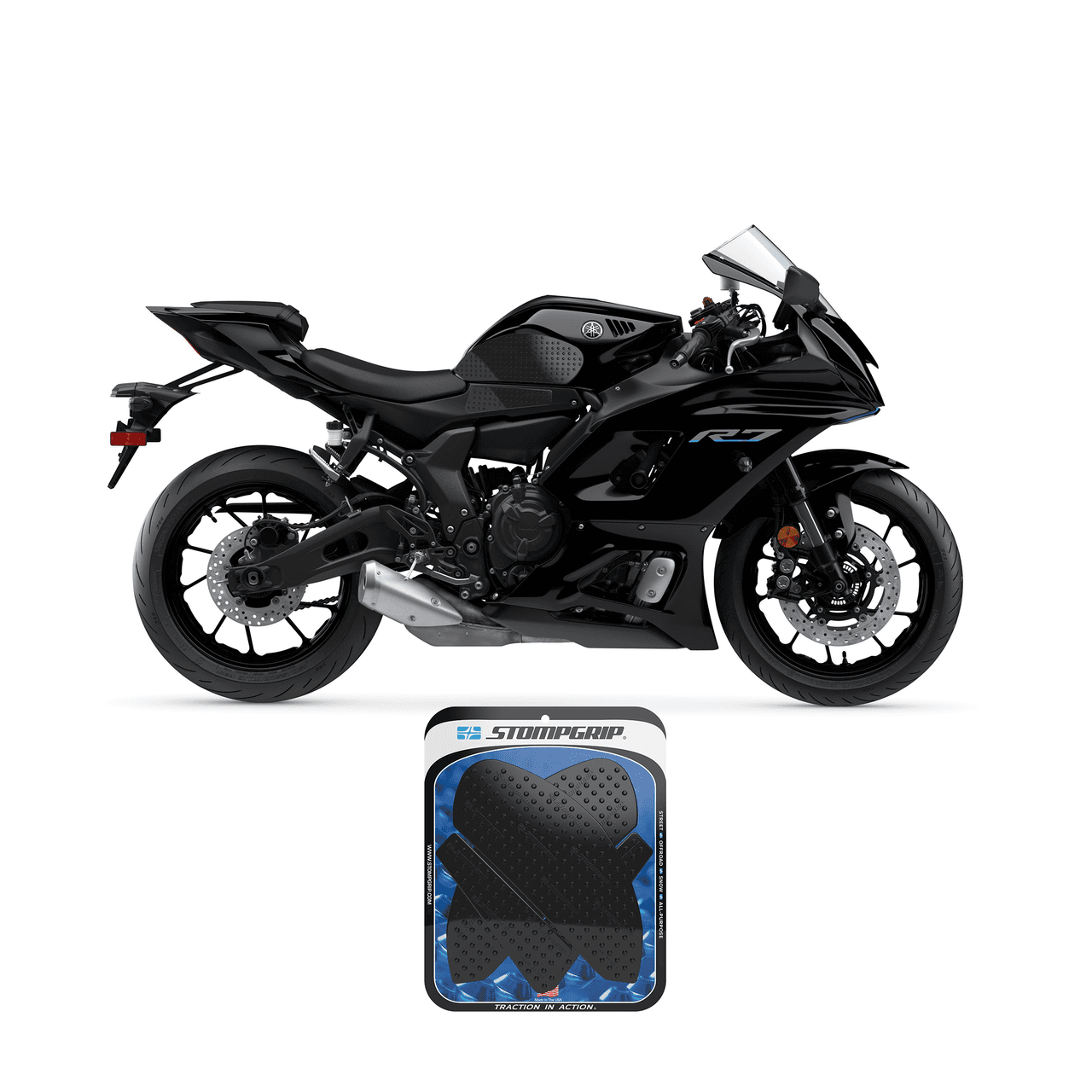 Stompgrip Tank Pad Kit Volcano Black Yamaha