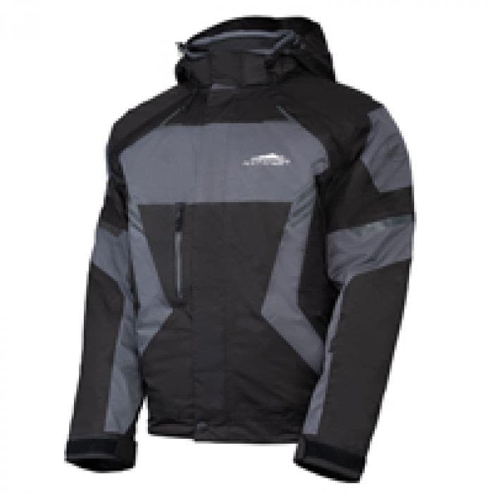 KATAHDIN GEAR DAGGER JACKET MENS, BLACK/GREY/ORANGE - MEDIUM