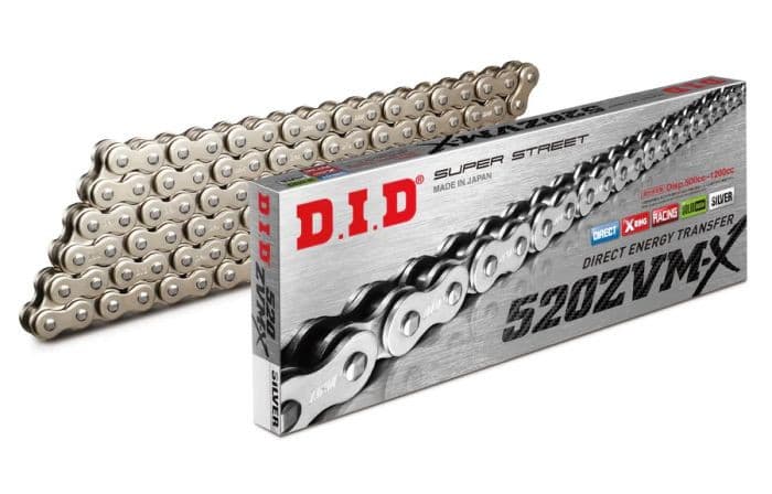 D.I.D X-RING CHAIN 520ZVM-X SILVER 120ZB