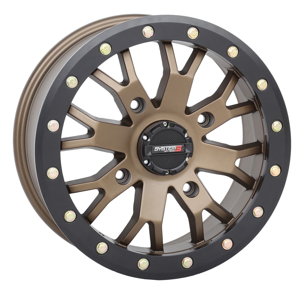 System 3 SB4 Bl Wheel 15X10 5+5 (-5MM) 4/156 Matte Bronze/Black