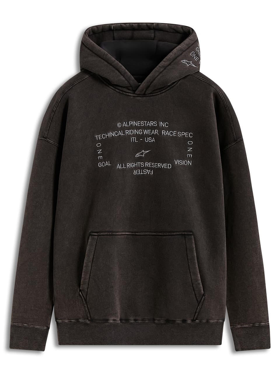 Alpinestars Infinite Washed Ovrsizd Hoodie Washed Black 2X