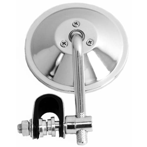 Emgo Round Clamp-On Mirror Silver 4"