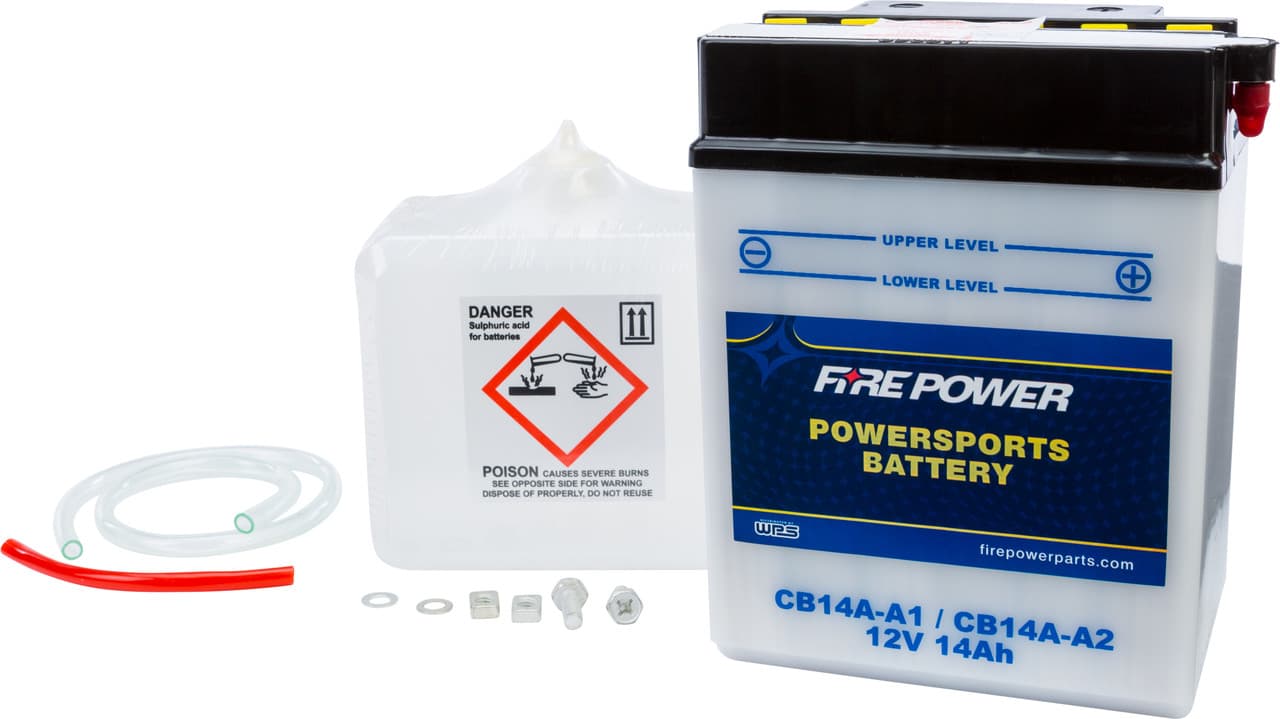 Fire Power Battery W/Acid CB14A-A1/14A-A2 12V Heavy Duty