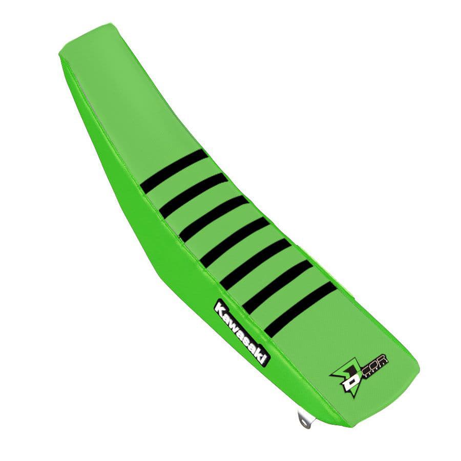D-Cor Seat Cover Green Black Ribs KX450