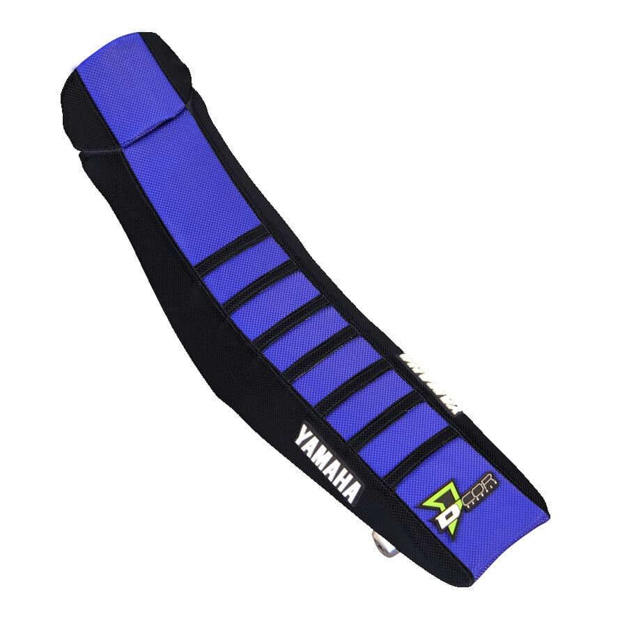 D-Cor Seat Cover Black/Blue Black Ribs Yamaha