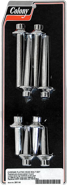 Colony Machine Headbolt Kit Chrome Bt 85-91 And XL 86-92