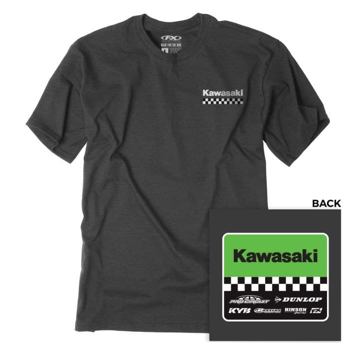 FACTORY EFFEX KAWASAKI STARTING LINE T-SHIRT / HTHR CH L