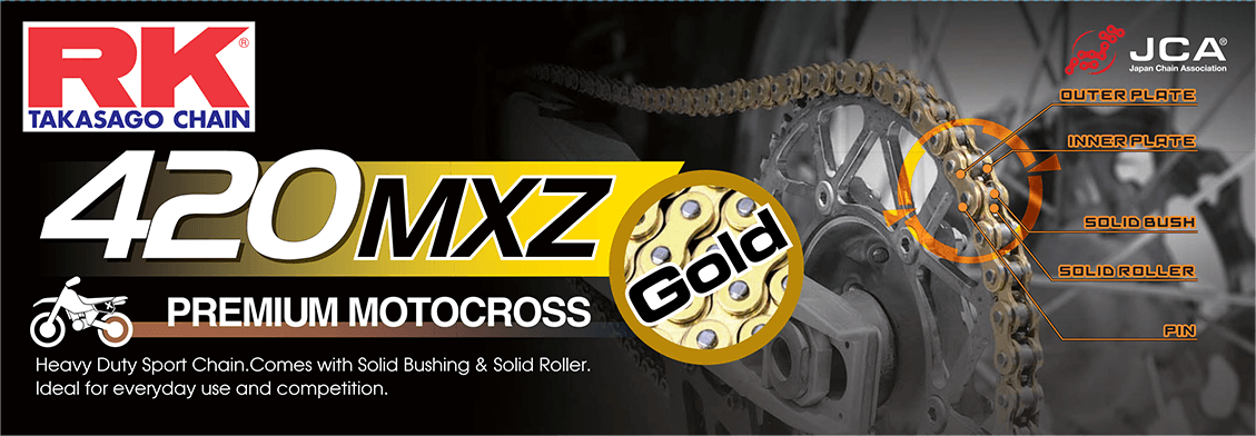 Rk Excel GB420MXZ Drive Chain Gold 420 X 132