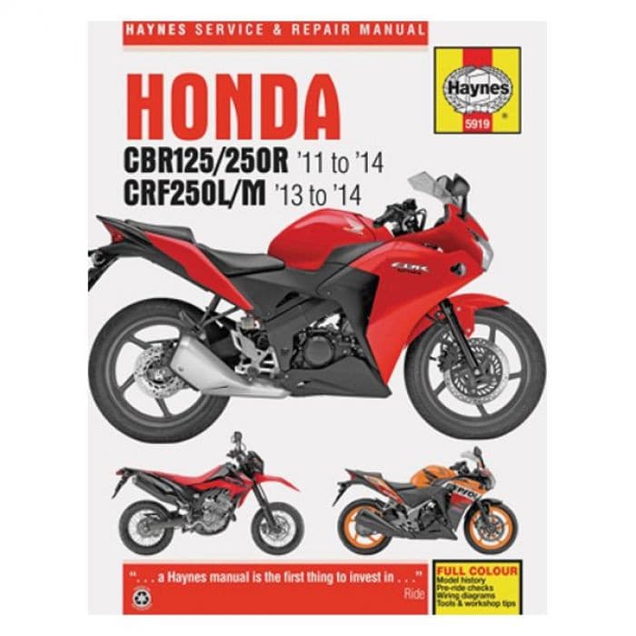 HONDA CBR125/250R & CRF250L/M 11'-14 HAYNES MANUAL