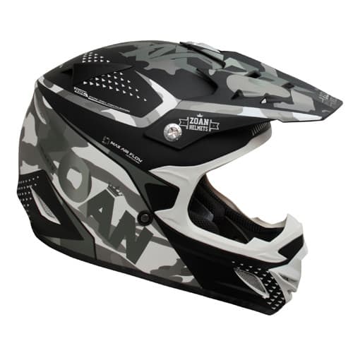 ZOAN MX-1 O/F HELMET - SNIPER, MATTE SILVER - XS