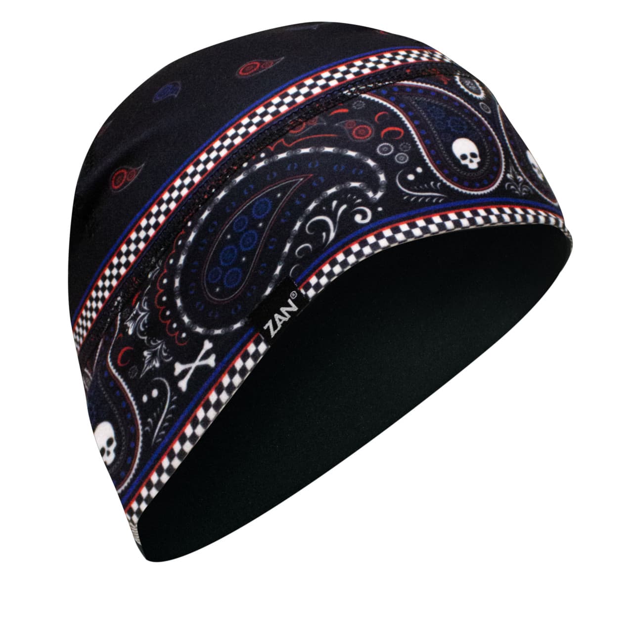 Zan Sportflex Helmet Liner/Beanie Red/White/Blue Classic Bandanna