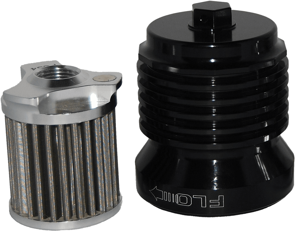 Pcracing Fluo Reusable Steel Oil Filter HD Black